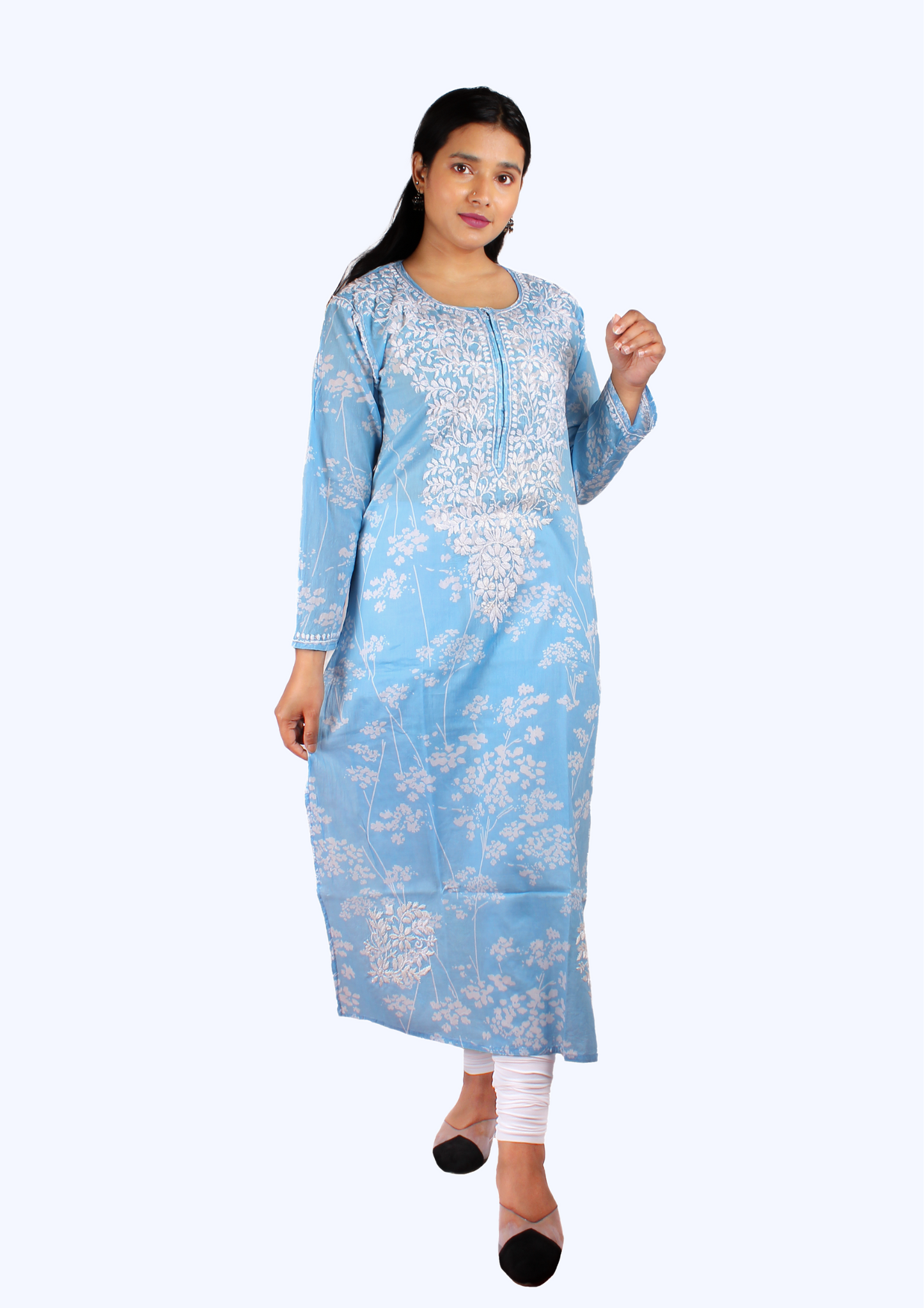 MulMul Chikankari Women's Straight Kurta
