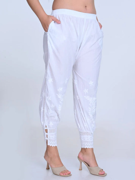 Chikankari Hand-Crafted Afghani Salwar