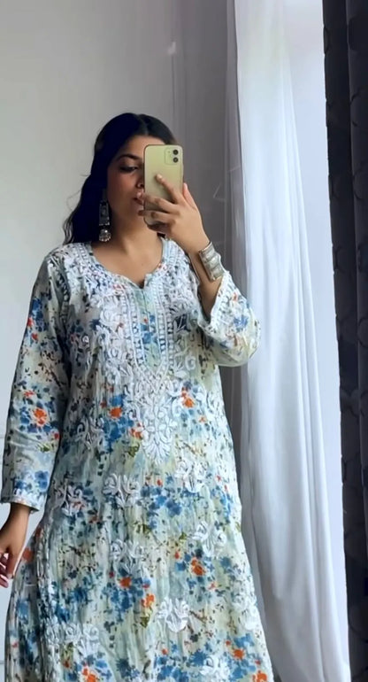 Mulmul Chikankari Cord Set