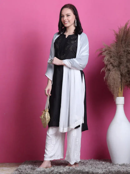 Chanderi Mukaish 3 Piece Set
