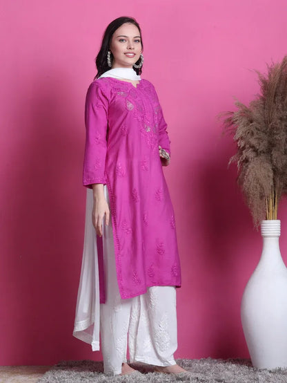 Chanderi Mukaish 3 Piece Set