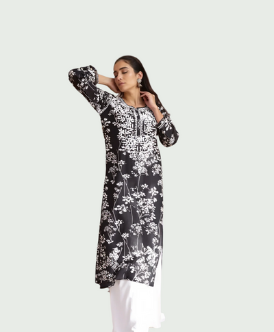 Mulmul Chikankari Women’s Straight Kurta – Soft, Elegant & Handcrafted | Store Chikankari - Store Chikankari