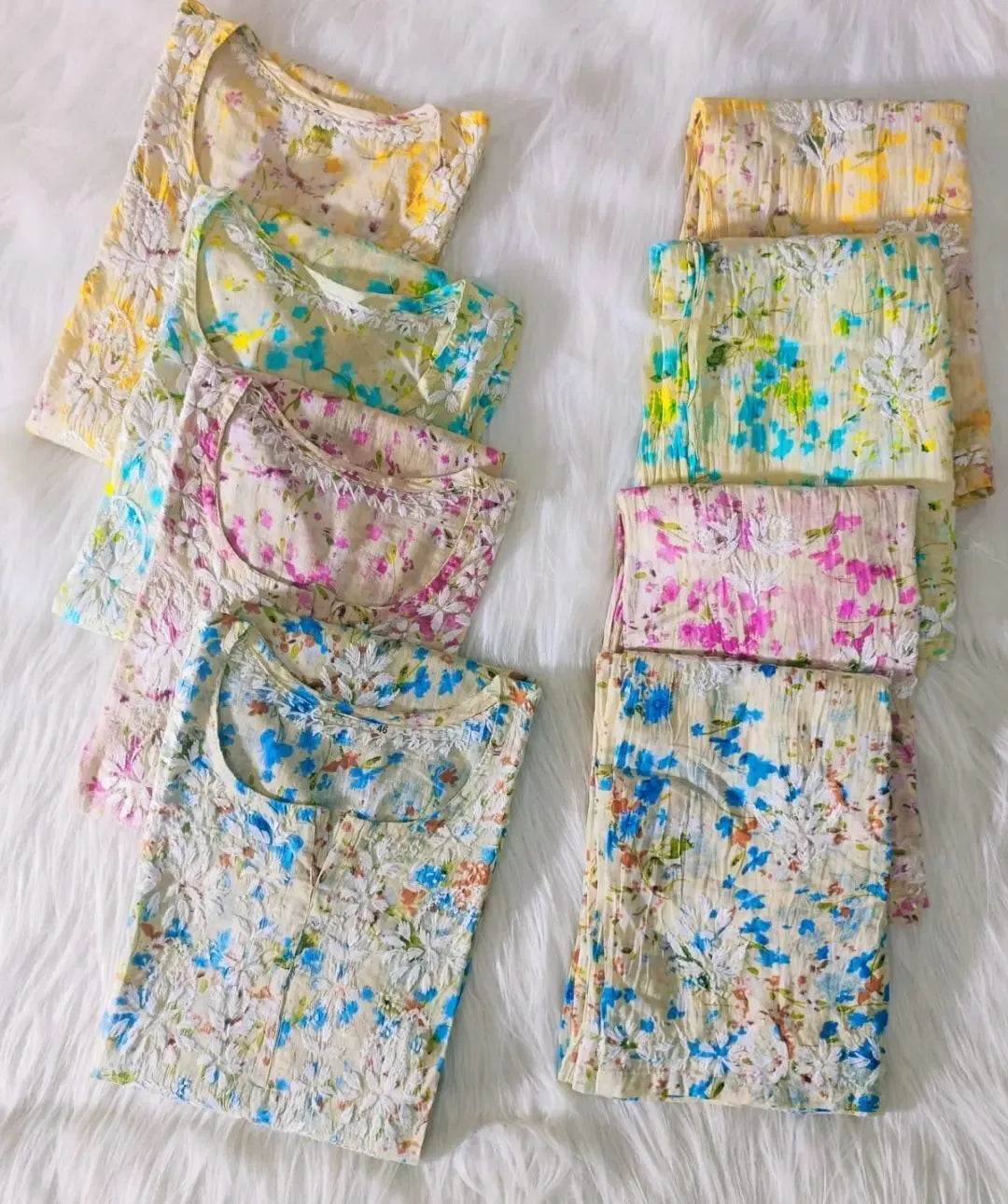 Mulmul Chikankari Cord Set