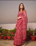 Georgette Chikankari Hand Embroidered Tepchi Saree